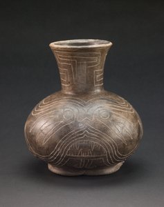 Vat met ingekraste motieven, ca.1400-1600 (keramiek)
