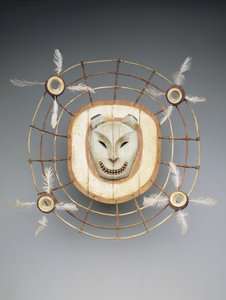 Masker dat een beergeest uitbeeldt, eind 19e eeuw door culture Yupik