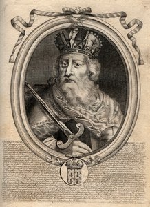 Karel de Grote (Karel I genaamd de Grote, Carolus Magnus, 742-814), Koning van de Franken - Karel de Grote (Carolus Magnus, Karel de Grote) (747-814) Koning van de Franken en Christelijke Keizer van het Westen - gravure uit 