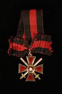 Lint en insigne van de Orde van Sint Vladimir, Vierde klasse, 19e eeuw door decorations and medals Orders