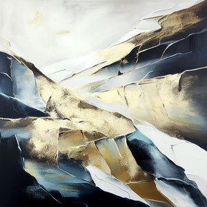 Abstracte vormen in gouden kleuren