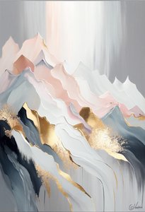 Abstracte gouden bergen geïnspireerd door Olga Suvorova