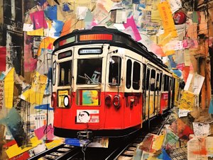 Kabeltreinstation collage stickers