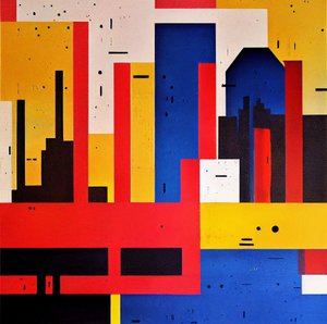 Geometrische vormen kunst, canvas kunst afdrukken, inheemse kleuren