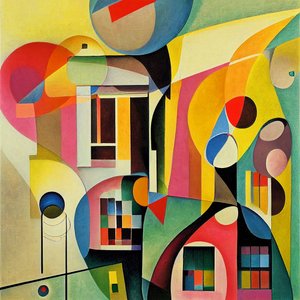 Veelkleurige abstracte geometrische vormen