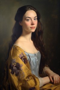 Portretschilderij van mooie vrouwelijke supermodel 18e eeuw | Canvas Prints, Muurkunst