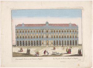 Gezicht op het Palazzo Reale te Napels