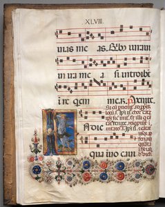 Antifonarium: Initiaal, Engel door follower of Girolamo da Cremona