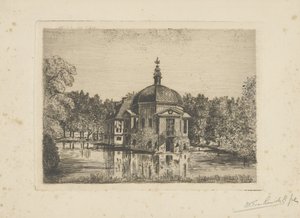 Gezicht op Trompenburgh door jonkheer Barthold Willem Floris van Riemsdijk