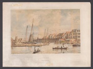 Waaigat en stadswal van Willemstad door jonkheer Jacob Eduard van Heemskerck