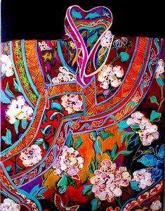 Chinese jas, 2016 (gemengde techniek) door linda arthurs