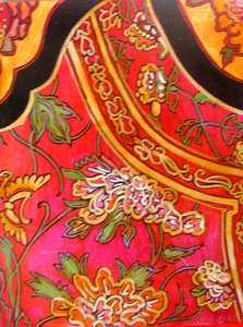 Chinese jas voorkant, 2012 (gemengde techniek) door linda arthurs
