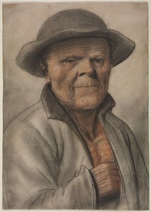 Portret van een Oude Man door manner of Nicolas Lagneau