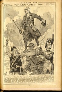 Agenda Buvard du Bon Marche 1917 - Illustratie van Job (Jacques Marie (Jacques-Marie) Gaston Onfray en Breville) (1858-1931): We zullen ze krijgen! 1916 - Oorlog van 14 -18, Medisch, Geneeskunde, Gezondheid, Uniformen, Grote Slagen, Pantser - Soldaten, Gal
