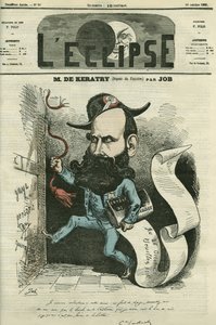 Cartoon door Emile Keratry (1832-1904), Franse politicus. Omslag in L