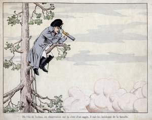 Van het eiland Lobau, in observatie (Slag bij Essling) door pseudonym for Onfray de Breville Jacques Job