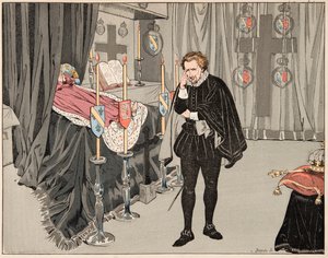 Illustratie uit het boek Le bon roy Henri, geïllustreerd door Jacques Marie Gaston Onfray de Breville, genaamd JOB (1858-1931): Op 9 juni
