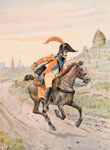 Outfit van Franse troepen door de tijden heen: Koerier van de Prins van Neuchatel onder het Eerste Keizerrijk