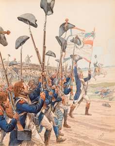 De Slag bij Valmy in 1792 tijdens de Franse Revolutieoorlogen, Privécollectie