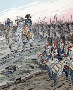 Napoleon Bonaparte tijdens de Slag bij Marengo (1800) door pseudonym for Onfray de Breville Jacques Job