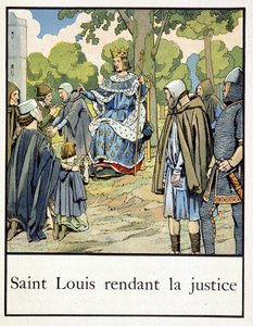 Saint Louis spreekt recht - in "Petite histoire de France" door Jacques Bainville, ed. Mane