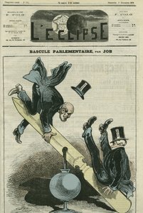 De parlementaire wissel tussen de rechter- en linkerpartijen door pseudonym for Onfray de Breville Jacques Job