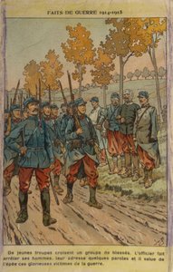Eerbetoon aan de gewonden (illustratie) door pseudonym for Onfray de Breville Jacques Job
