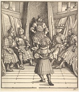 Illustratie uit De Witte Koning door the Elder Hans Burgkmair