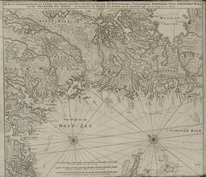 Norsk bokmål: Kaart uit de kaartencollectie van de Nationale Bibliotheek. De kaart is uitgegeven en toont