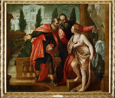 Susannah en de ouderen (schilderij op doek) door (1528-88) Veronese