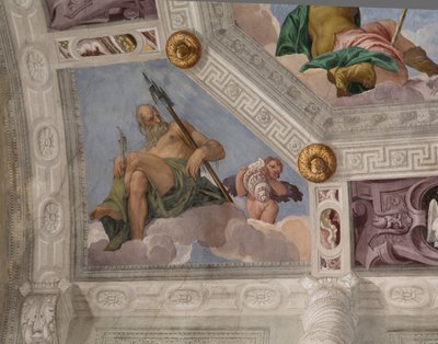 Paolo Caliari bekend als Veronese, fresco, Villa Barbaro, Maser, Italië door Veronese