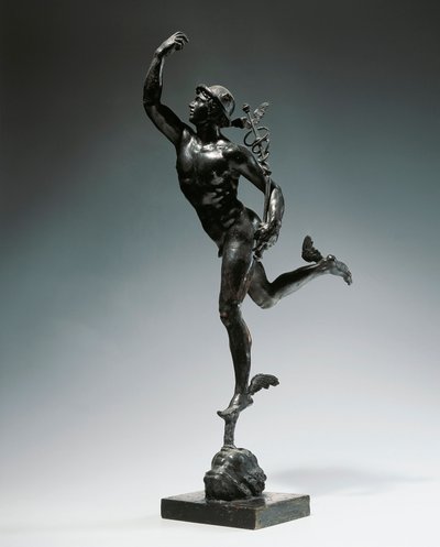 Italië, Milaan, Toscane regio, bronzen beeldje van Vliegende Mercurius door Giambologna
