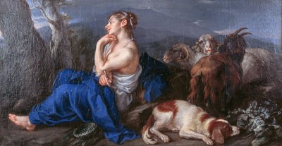 Erminia schrijft de naam van haar geliefde op een boomstam, door Francesco Fernandi bekend als de Imperiali door (1679 1740) Imperiali