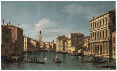 Het Canal Grande, Venetië, kijkend in noordwestelijke richting van de Ca