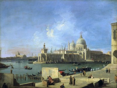 Uitzicht op de Salute vanaf de ingang van het Canal Grande, Venetië door (1697 1768) Canaletto