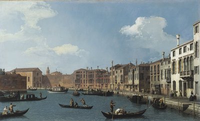 Uitzicht op het Santa Chiara-kanaal, Venetië, ca. 1730 door (1697 1768) Canaletto