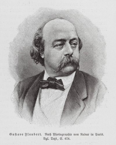 Gustave Flaubert, Frans romanschrijver (gravure) door (1820-1910) (after) Nadar
