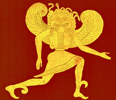 Etruskische gorgon, uit het Campana Museum, illustratie uit 