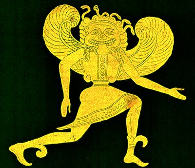 Etruskische gorgon, uit het Campana Museum, illustratie uit 