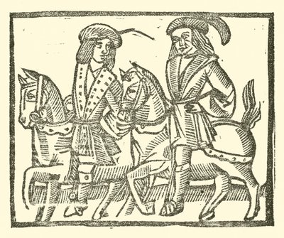 Illustratie voor The Roxburghe Ballads (houtsnede) door (after) English School
