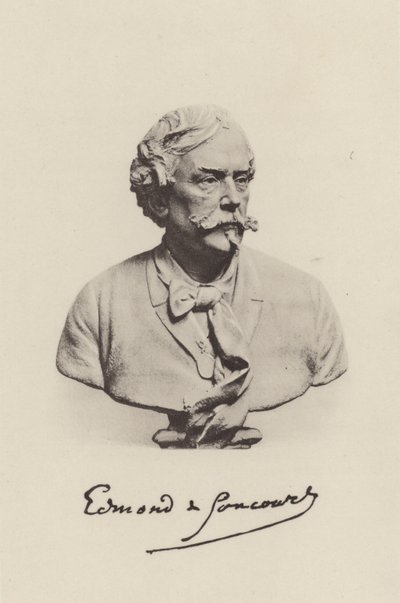 Edmond de Goncourt, Franse romanschrijver (zw/w foto) door (after) French Photographer