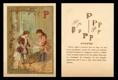 Kinderen spelen met poppen door (after) French School