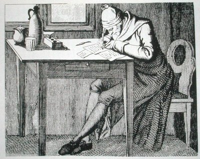 Gaspard Lavater (1741-1801) in zijn studeerkamer, kopie van een illustratie uit zijn 