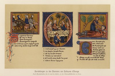 Scènes uit de chansoncyclus van Guillaume d