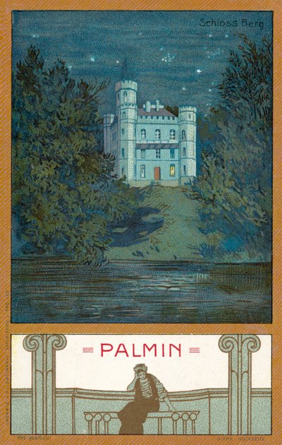 Berg Kasteel, Beieren (chromolitho) door (after) German School
