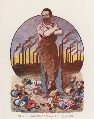 Vergeefse moeite (kleur litho) door (after) German School