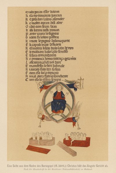 Het Laatste Oordeel van Jezus Christus door (after) Italian School