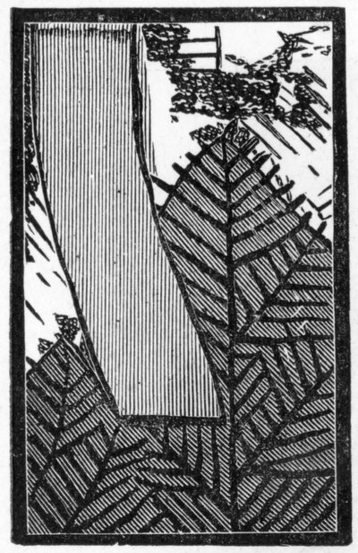 Japanse speelkaart met afbeelding van een blad door (after) Japanese School