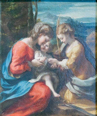 Mystiek huwelijk van Sint Catharina door (c.1489 1534) Correggio