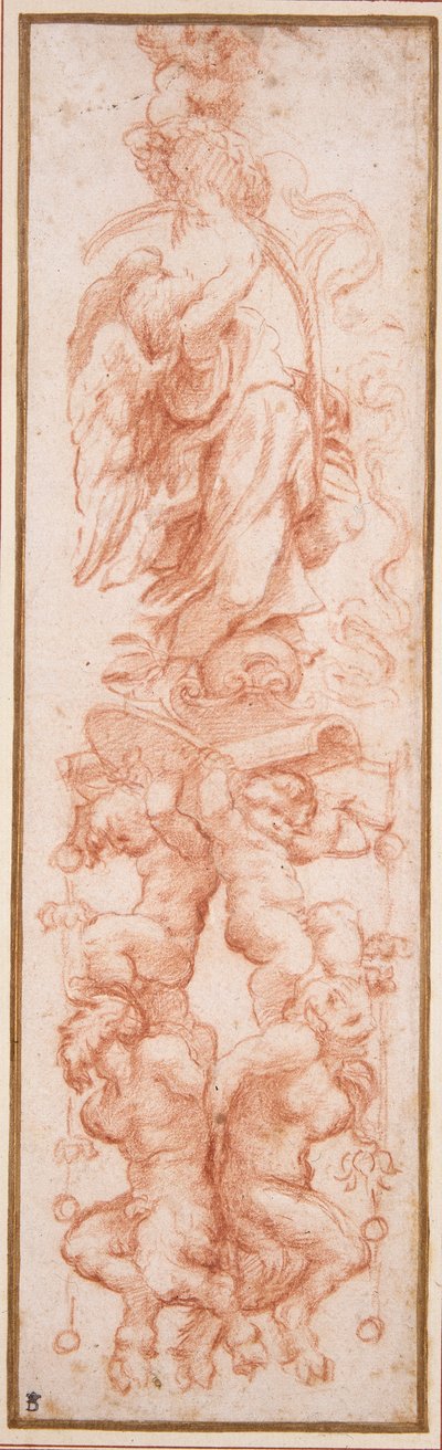 Grote decoratie voor de rib van een gewelf door (c.1489 1534) Correggio